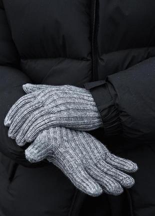 Мужские теплые сенсорные перчатки without adams gray