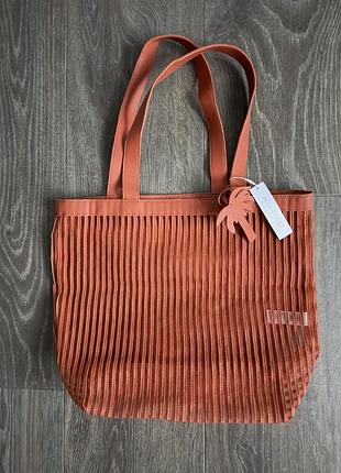 Сумка accessorize mesh stripe shopper bag