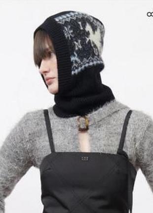 Kijun nordic knit  корейского бренда kijun. baycrew's store kijun/キジュン nordic knit balaclava шикарна вовняна в’язана балаклава в скандинавському стилі