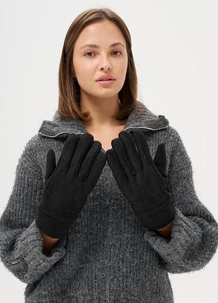 Женские флисовые сенсорные перчатки without project black