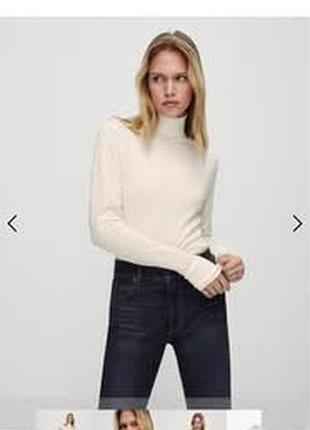Жіночий гольф massimo dutti білий з вовною та кашеміром
