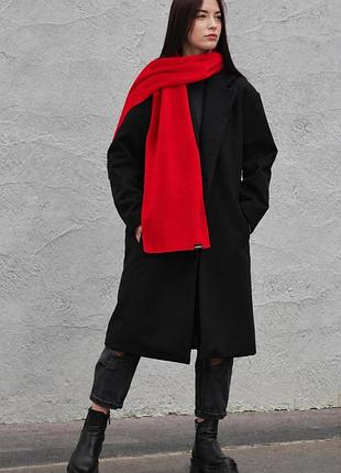 Флисовый шарф without long red woman 2