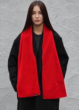 Флисовый шарф without long red woman 3