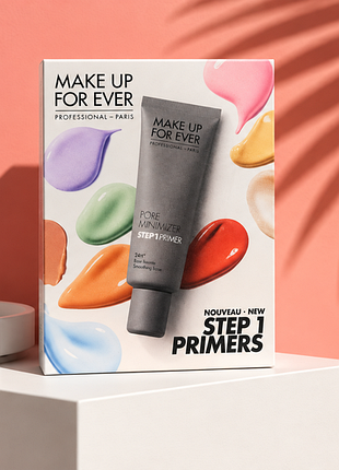 Буклет-пробник линейки праймеров для лица make up for ever step 1 primers