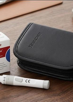 Ланцетний пристрій (ручка-проколювач) sinocare + 50 ланцетів 28g + чохол на блискавці