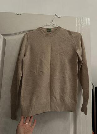 Джемпер жіночий united colors of benetton бежевий кашеміровий xs-s