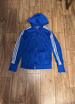 Олімпійка adidas синя з капюшоном