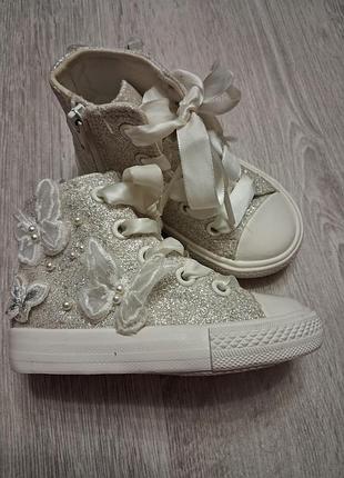 Кеди дитячі next butterfly glitter high top trainers, 20.5 см