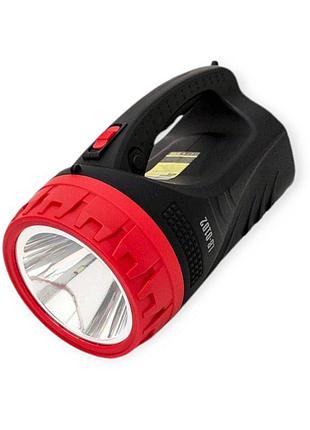 Фонарь диодный 1 super led 5w+25 led 220в, акб, 2 режима, ремень на плечо intertool