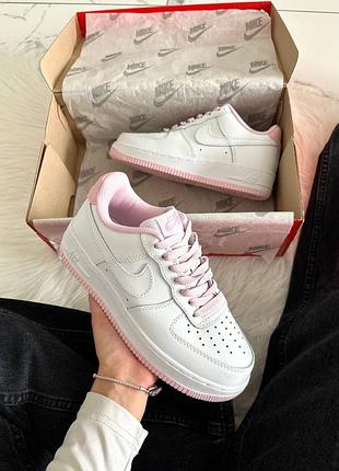 Кроссовки nike air force 1 low white pink арт 0469 и 0470