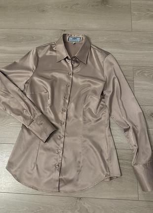 Жіноча сорочка hawes & curtis fitted  бежева сатинова