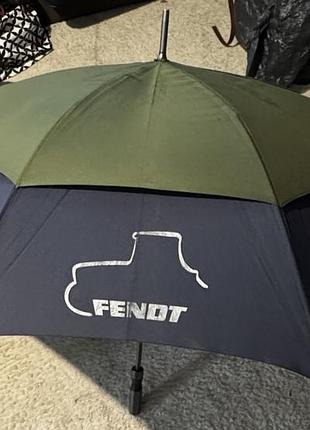 Парасолька fendt оливково-синя з логотипом