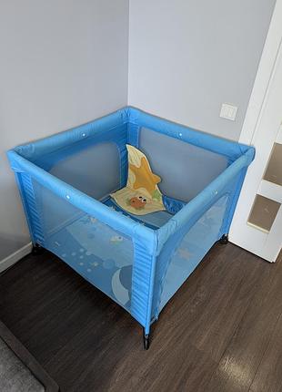 Детский манеж chicco в красивом состоянии open sea подводный мир