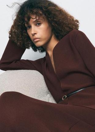 В'язаний жакет кардиган zara бордовий