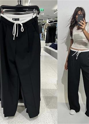 Чорні брюки zara розмір xl