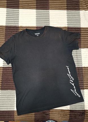Чоловіча футболка jack & jones originals чорна xl