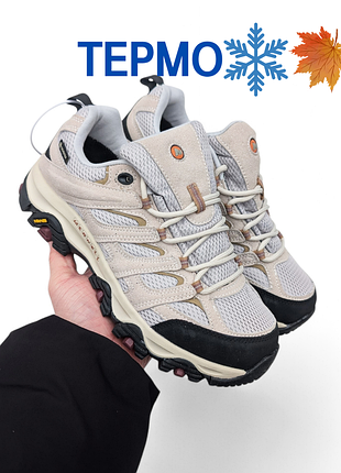 Термо кросівки merrell moab 3 gtx бежеві