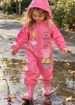 Дощовик комбінезон рожевий дитячий вітозахисний peppa pig свинка пеппа 3–4 роки 104 см