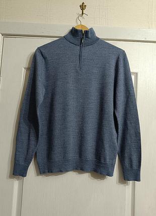 Джемпер moss на молнии, шерсть мериноса (70% merino wool)