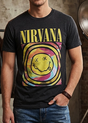 Рок футболка мерч nirvana