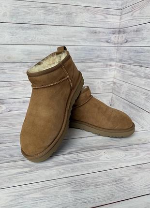 Уггі жіночі ugg коричневі міні замшеві 38 розмір 24,5 см устілка