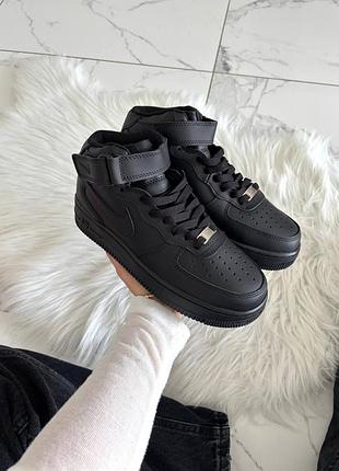 Кросівки nike air force 1 classic high black хутро  ❄️ хутро ❄️  арт 0465