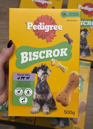 Ласощі для собак pedigree biscrok multi mix 500 г