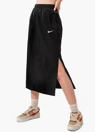 Спідниця міді nike sportswear essential woven high-rise skirt нейлонова спідниця nike