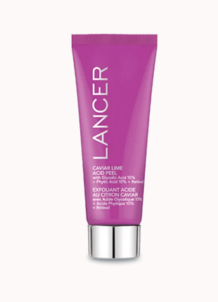 Пілінг для обличчя lancer caviar lime acid peel with 10% glycolic acid + 10% phytic acid , 7,5 мл