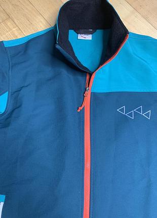 Чоловіча спортивна куртка crane nordic sports jacke розмір 48 m софтшелл синя бірюзова вітровка кофта олімпійка для бігу лісу бігова оригінал бв стан