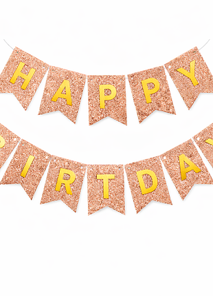 Бумажная надпись happy birthday