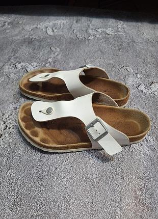 Оригінальні сандалі birkenstock gizeh white | розмір 40 (26 см)