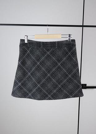 Мини-юбка в клетку из шерсти motivi made in italy размер s (uk 10)
