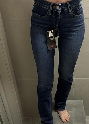 Жіночі джинси levi's 314 shaping straight сині 27x32, хs-s