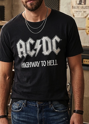 Футболка рок мерч ac/dc
