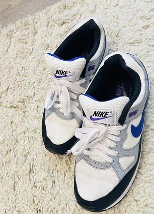 Кросівки nike air span ii біло-сіро-сині 2