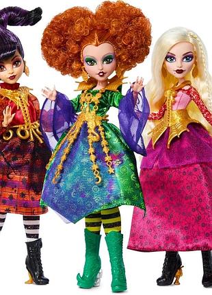Колекційний набір ляльок monster high skullector фокус покус – вініфред, мері, сара та бінкс & monster high skullector hocus pocus dolls