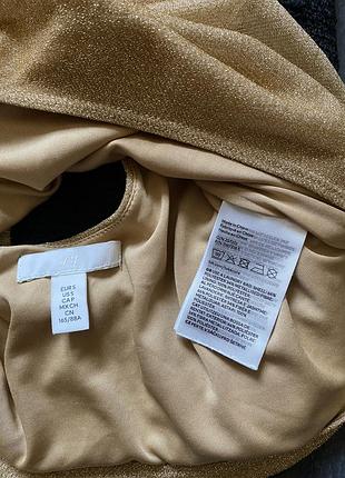 Золотистий боді-майка , h&m, розмір s 7