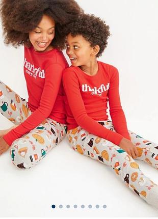 Детская пижама old navy "thankful every day" / осенняя хлопковая пижама