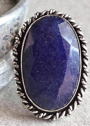 Индия, кольца с индийским сапфиром, размер 17,5