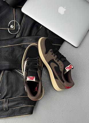 Travis scott x air jordan 1 low «mocha » 3