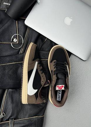 Travis scott x air jordan 1 low «mocha » 2