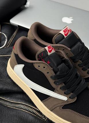 Travis scott x air jordan 1 low «mocha » 4