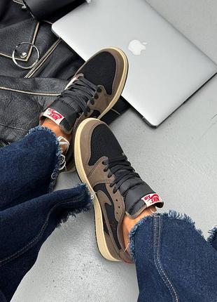 Travis scott x air jordan 1 low «mocha » 5