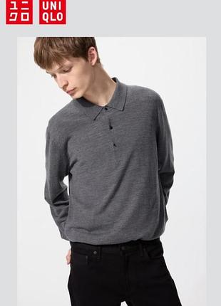 Джемпер-поло uniqlo зі 100% вовни мериноса