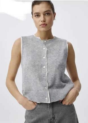 Жилетка базовая шерсть zara