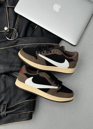 Travis scott x air jordan 1 low «mocha »