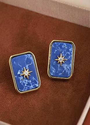 Серьги с натуральными камнями нержавеющая сталь