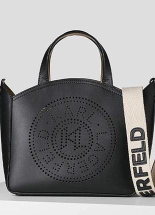 Сумка жіноча karl lagerfeld тоут чорна з поліуретану
