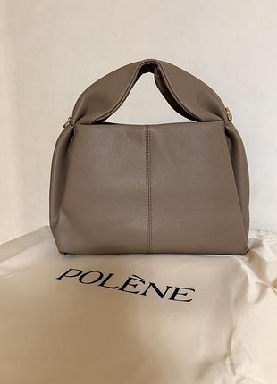 Сумка жіноча polène бежева шкіряна